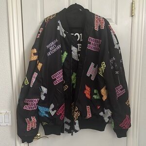 Assholes Live Forever Multi-Color REVERSIBLE Bomber Jacket - XXXL